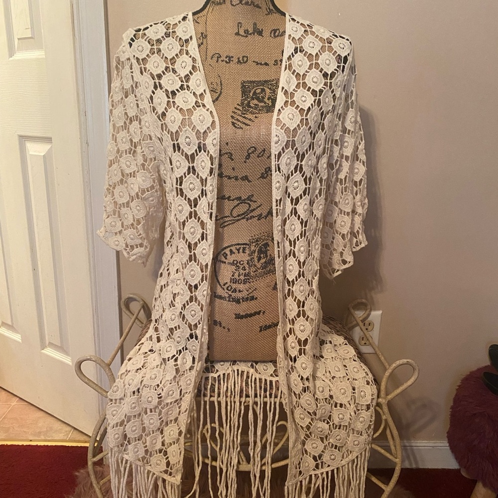 Rebellion Cream Lace Cover-Up